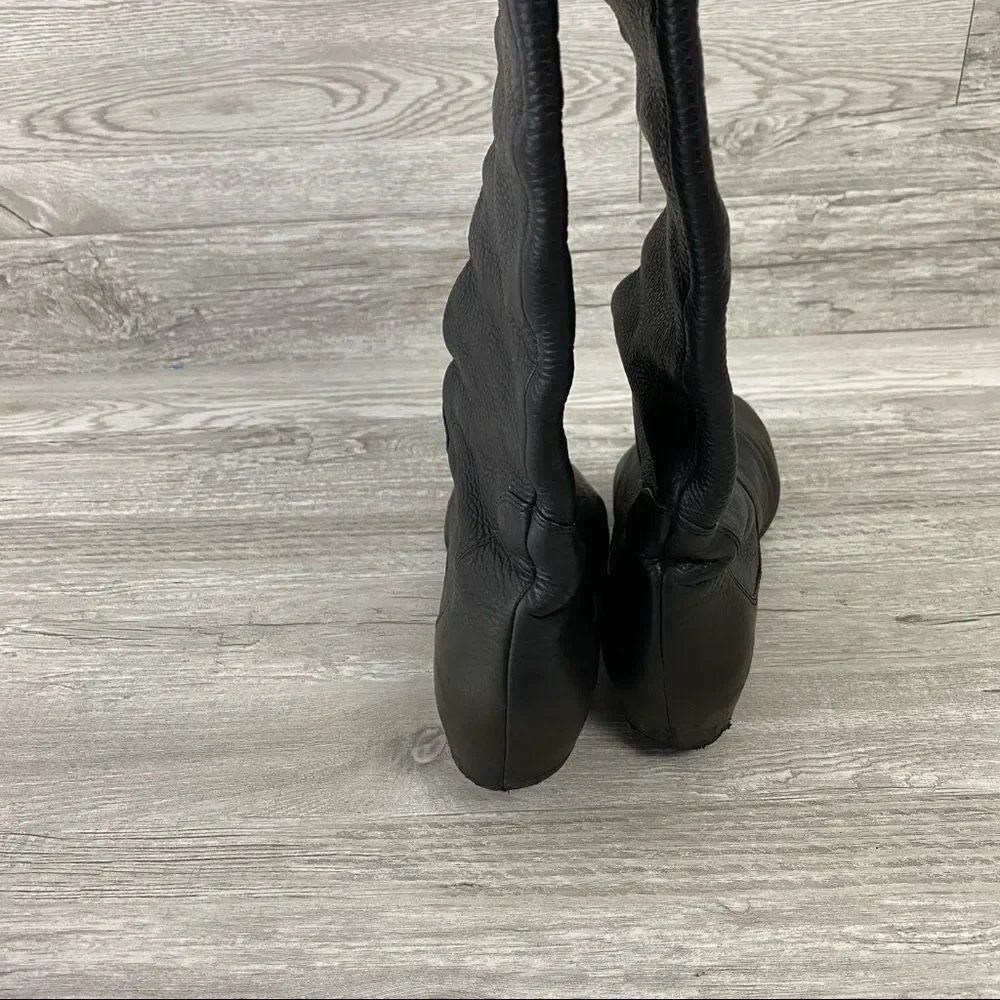 Via Spiga Pebble Genuine Leather Tall Boots